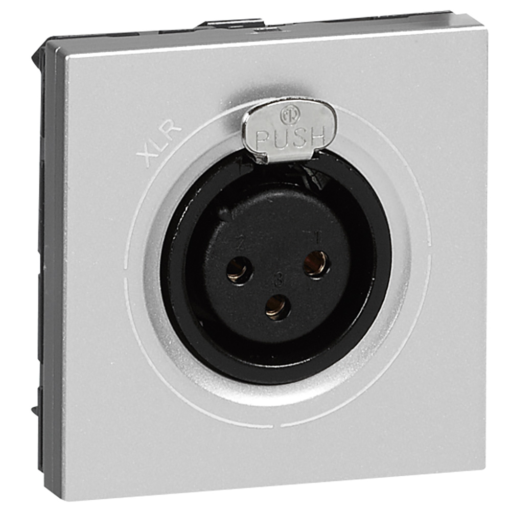 Mosaic розетка XLR 2 модуля, алюминий 079255 LG;079255